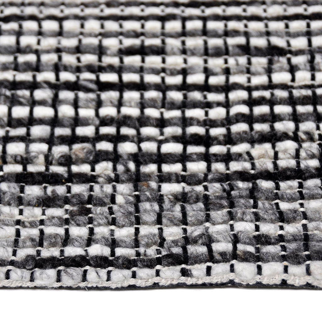 Wool Rug - Quillan Black/White
