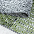 Modern Floor Rug - Optimism Block Green/Grey