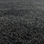 Round high-pile floor rug - Fuzzy Dark Grey