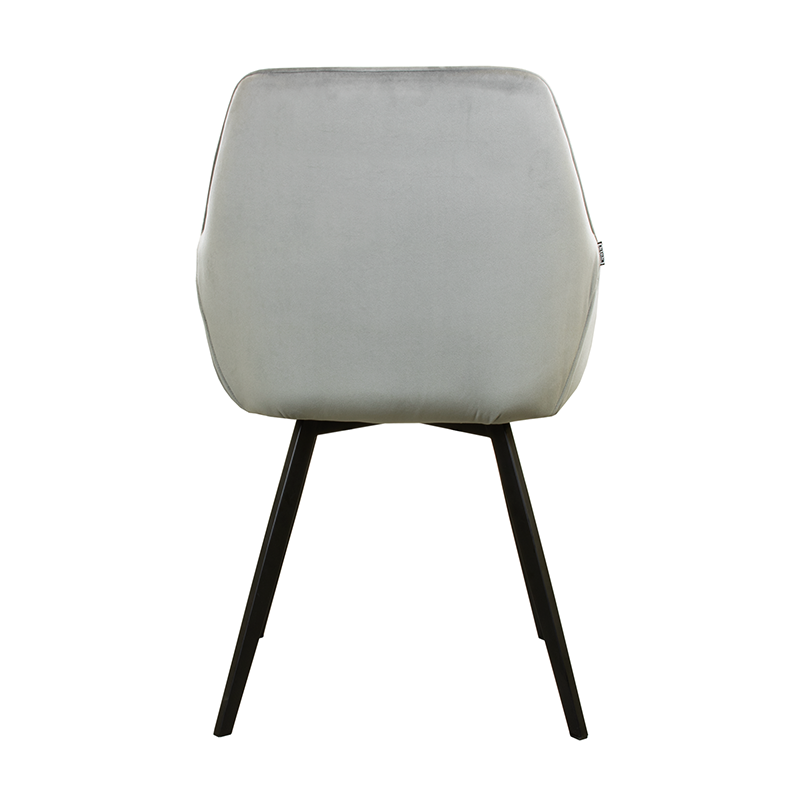 Velvet dining chair - Karl Grey