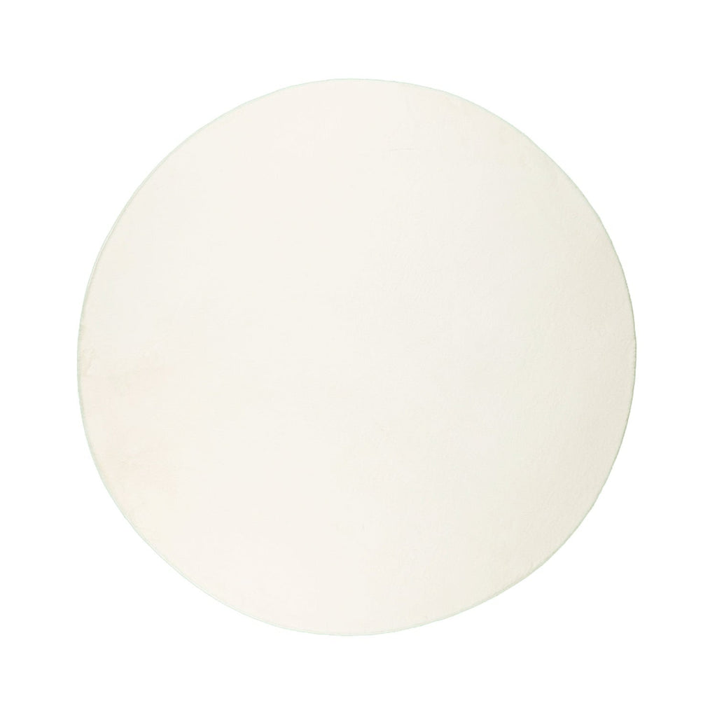 Round Low-Pile Rug - Cozy White