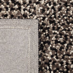 Wool floor rug - Halette Black/White