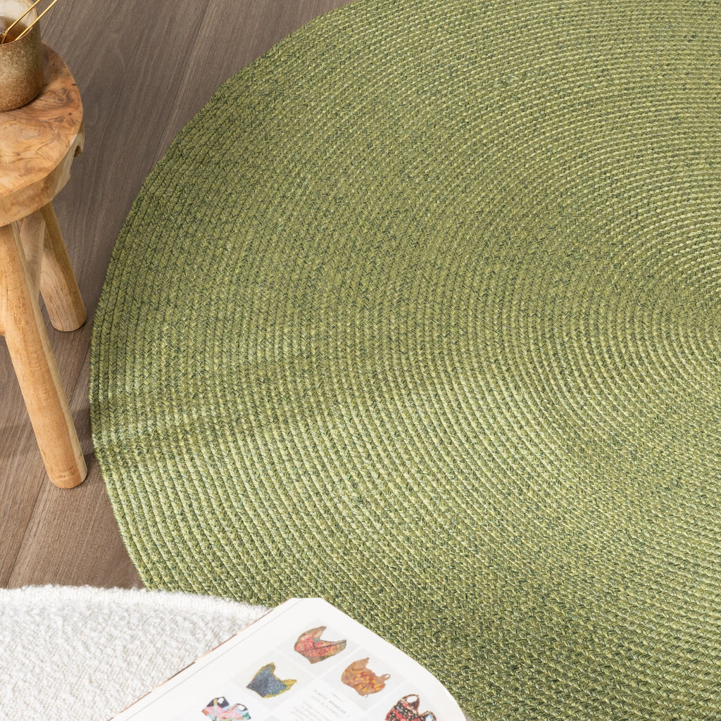 Round Indoor Outdoor Rug - Bali Green