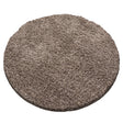 Round high-pile floor rug - Sade Mocha