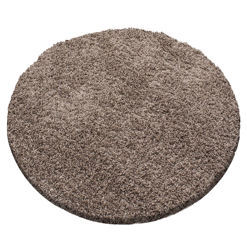 Round high-pile floor rug - Sade Mocha