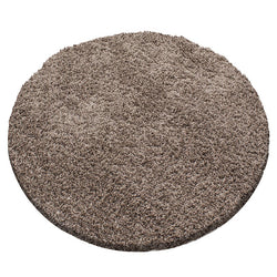 Round high-pile floor rug - Sade Mocha