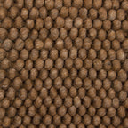 Wool floor rug - New Loop Ochre Yellow/Brown 631