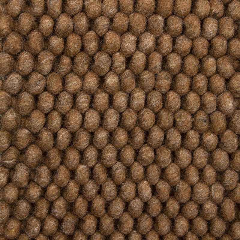 Wool floor rug - New Loop Ochre Yellow/Brown 631