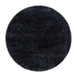 Round high pile floor rug - Blushy Black/Mottled