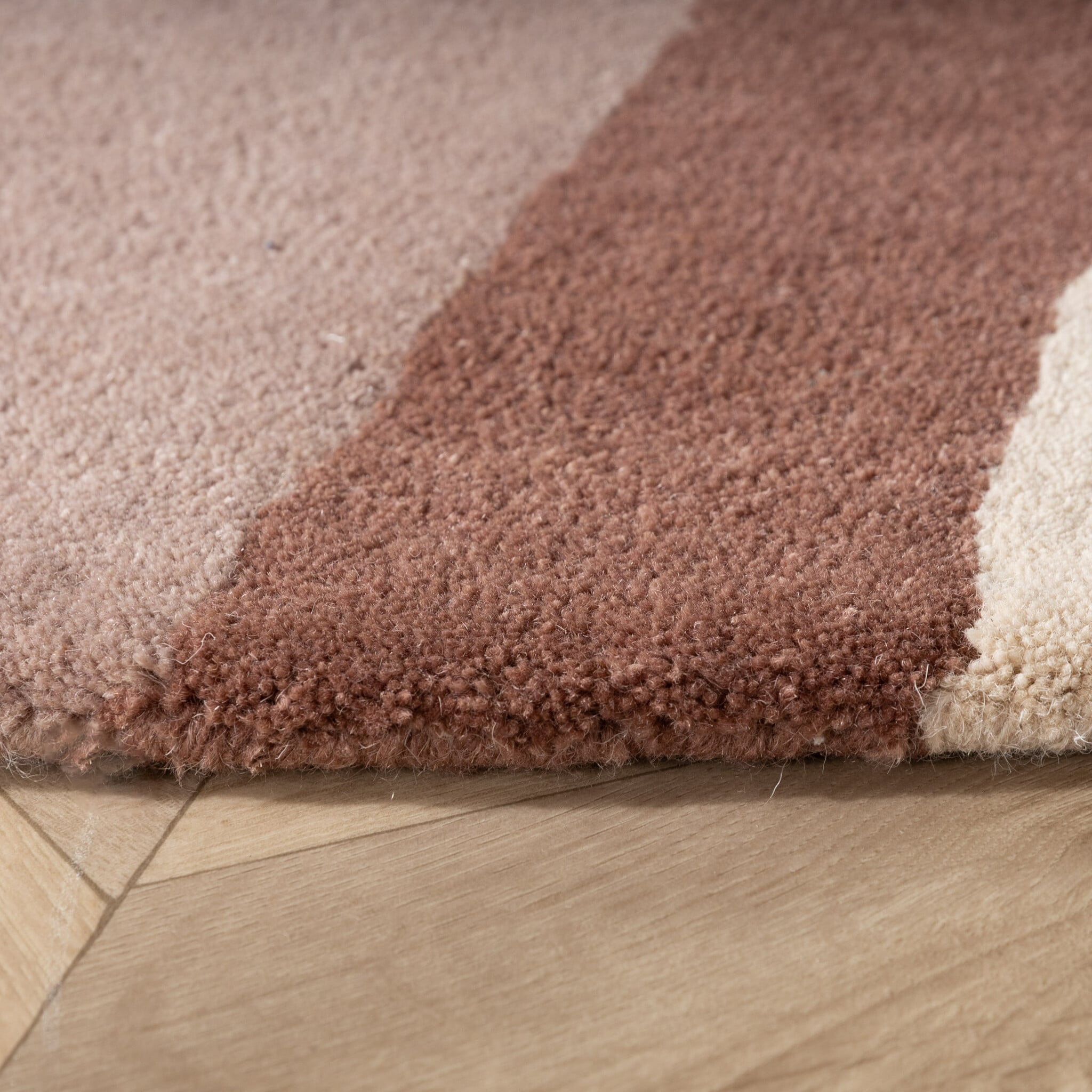 Round Wool Rug – Vienna Pink