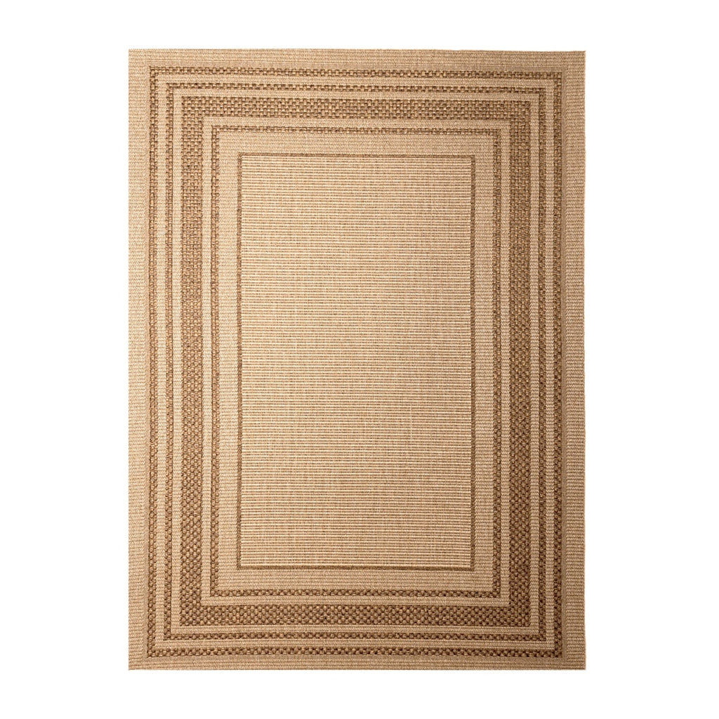 Jute Outdoor Rug - Mavi Border Cream/Brown