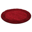 Round high-pile floor rug - Edge Red