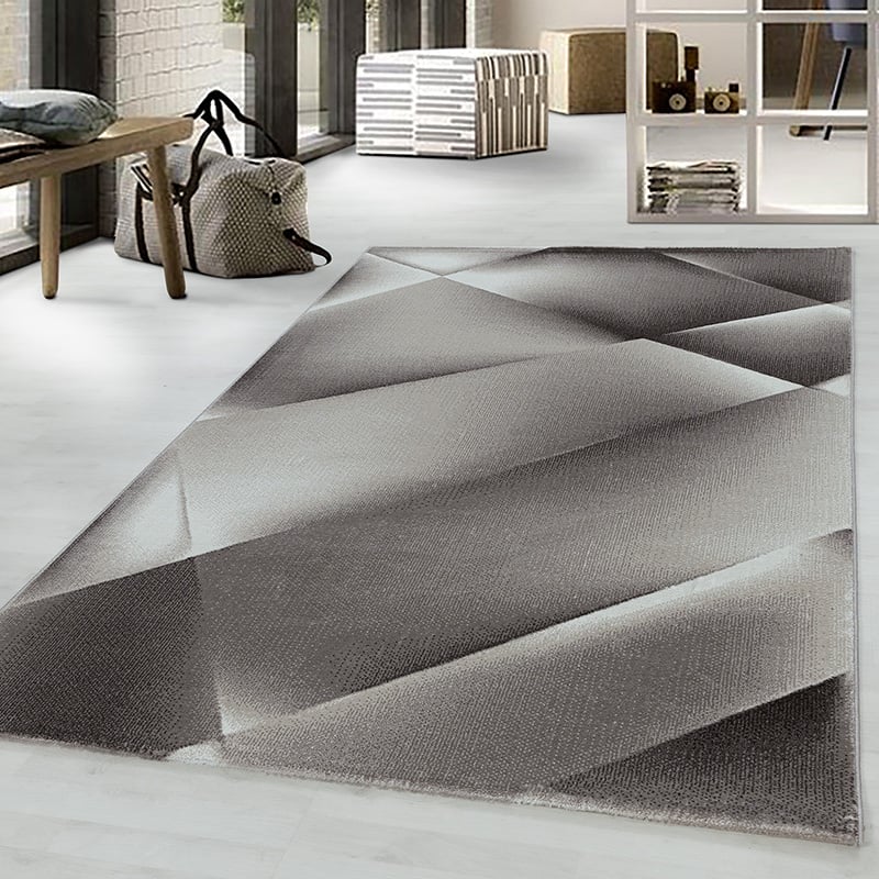 Modern floor rug - Streaky Design Brown
