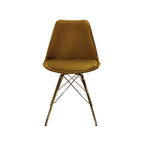 Velvet Chair Gold - Gold Frame