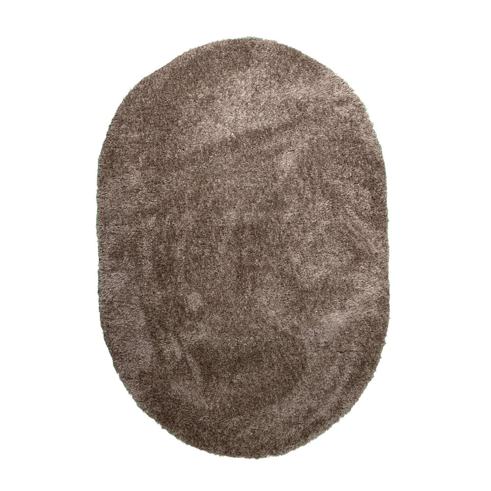 Oval Shaggy Rug - Blaze Taupe