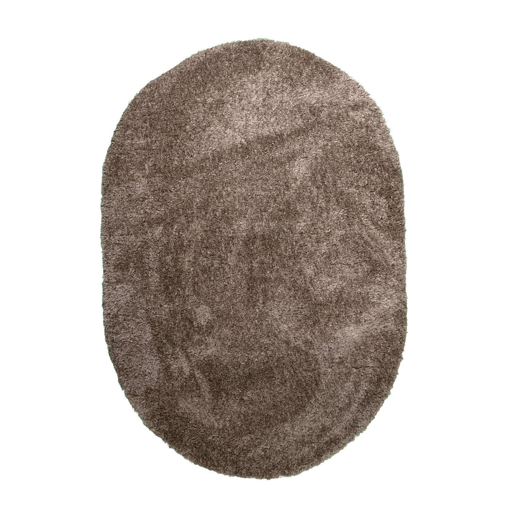Oval Shaggy Rug - Blaze Taupe