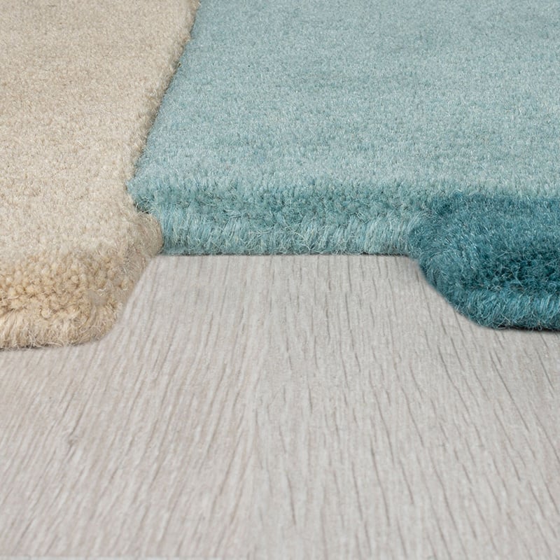 Abstract Floor Rug - Stracto Collage Petrol