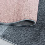 Retro Rug - Stencil Rectangles Pink/Grey