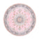 Round Vintage Rug - Lily Medallion Pink