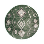 Round berber rug - Blend Aztec Green