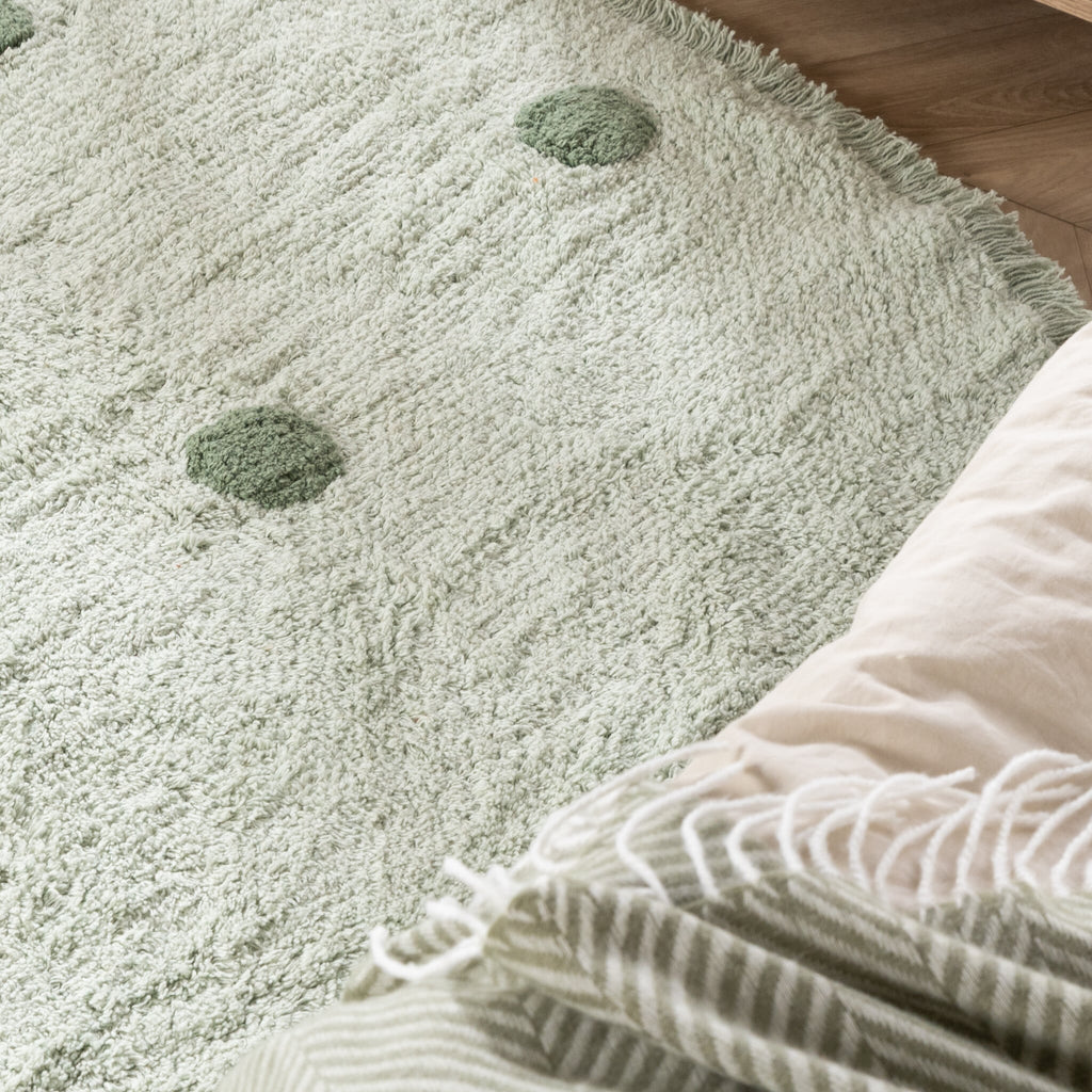 Round Kids' Room Rug – Lou Dots Green