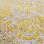 Vintage floor rug - Fading World Medallion Yellow 9062