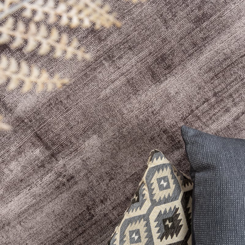 Round Viscose Rug - Pearl Grey