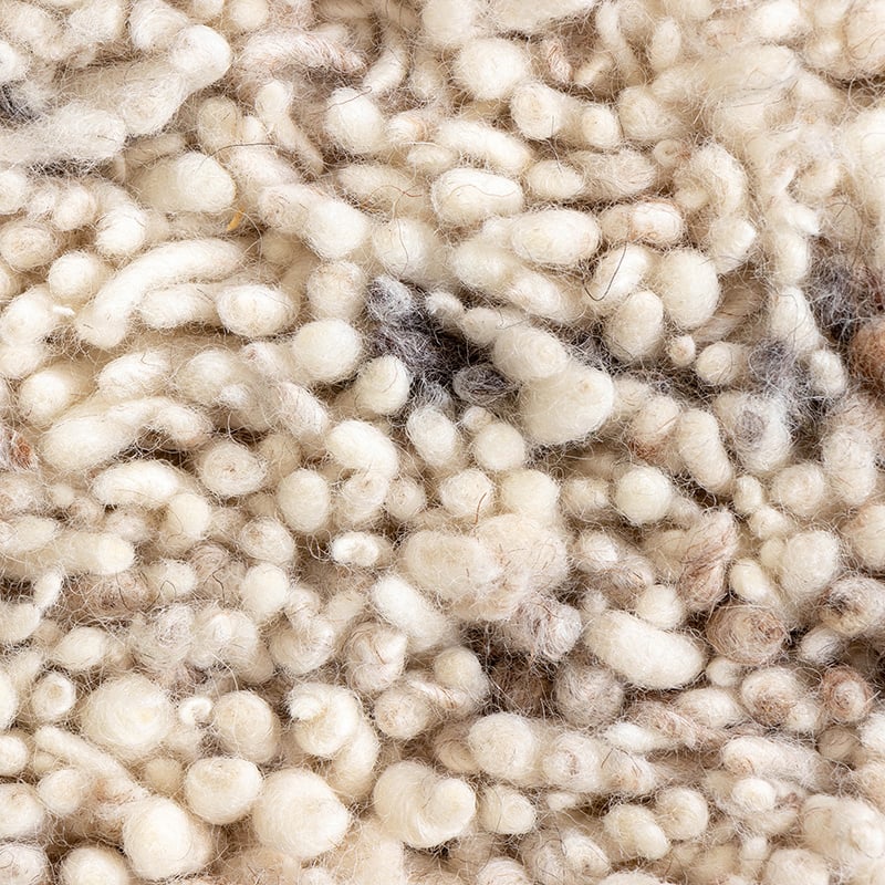 High Pile Wool Rug - Royal Cream/Taupe