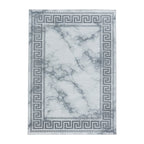 Modern Floor Rug - Marble Edge Grey/Silver
