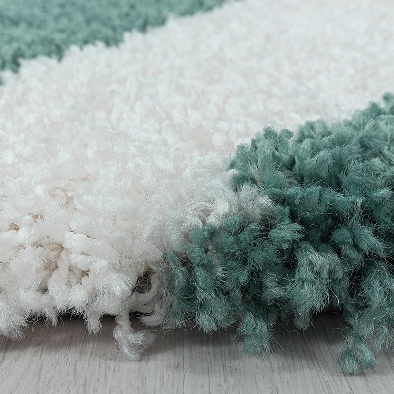 Round high-pile floor rug - Tuggy Blue