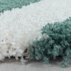 Round high-pile floor rug - Tuggy Blue
