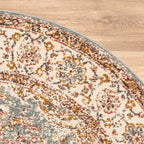 Round Vintage Rug - Thirza Medallion Light Blue/Multicolour