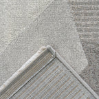 Abstract Floor Rug - Axil Grey 6979