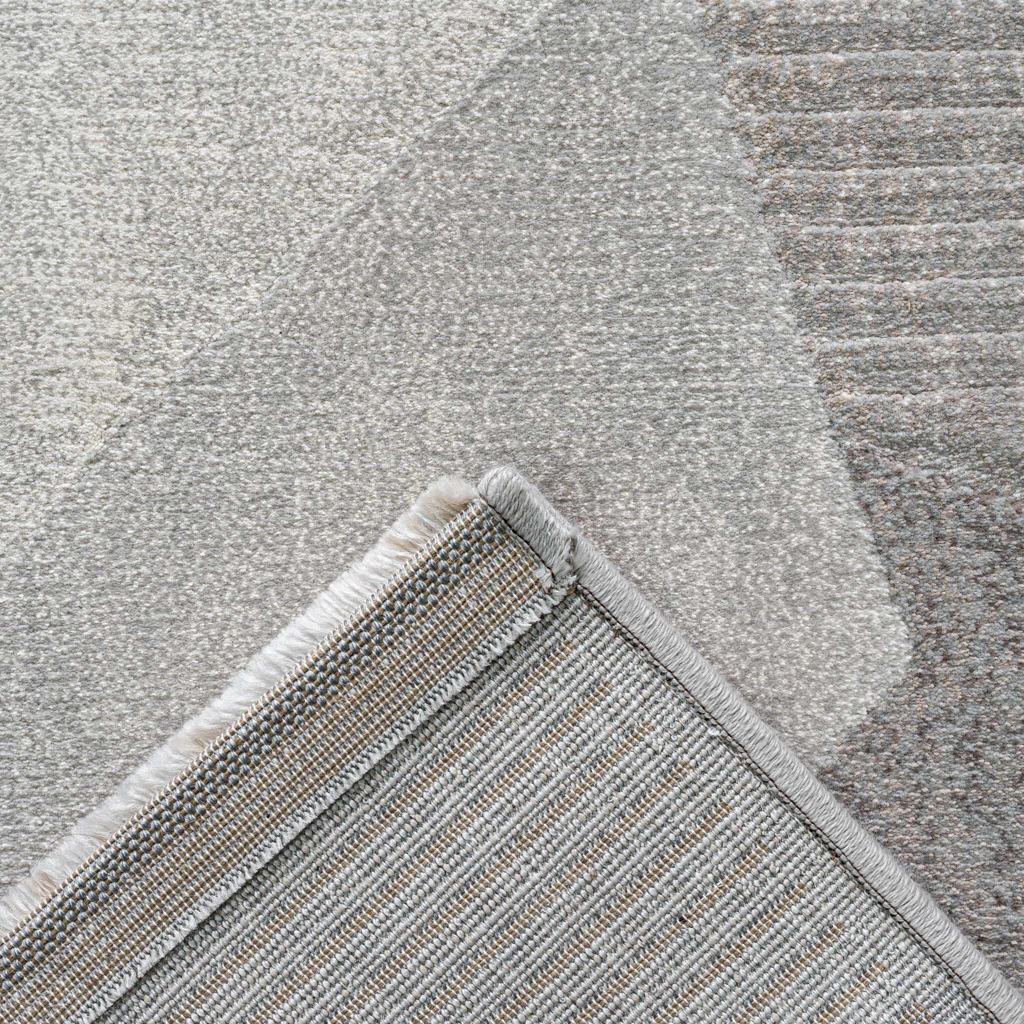 Abstract Floor Rug - Axil Grey 6979