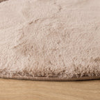 Round High Pile Rug - Carvy Arches Taupe