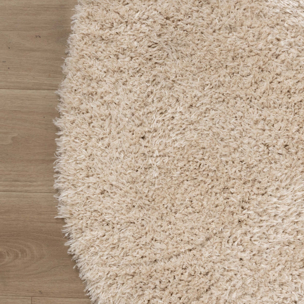 Round Shaggy Rug - Blaze Beige
