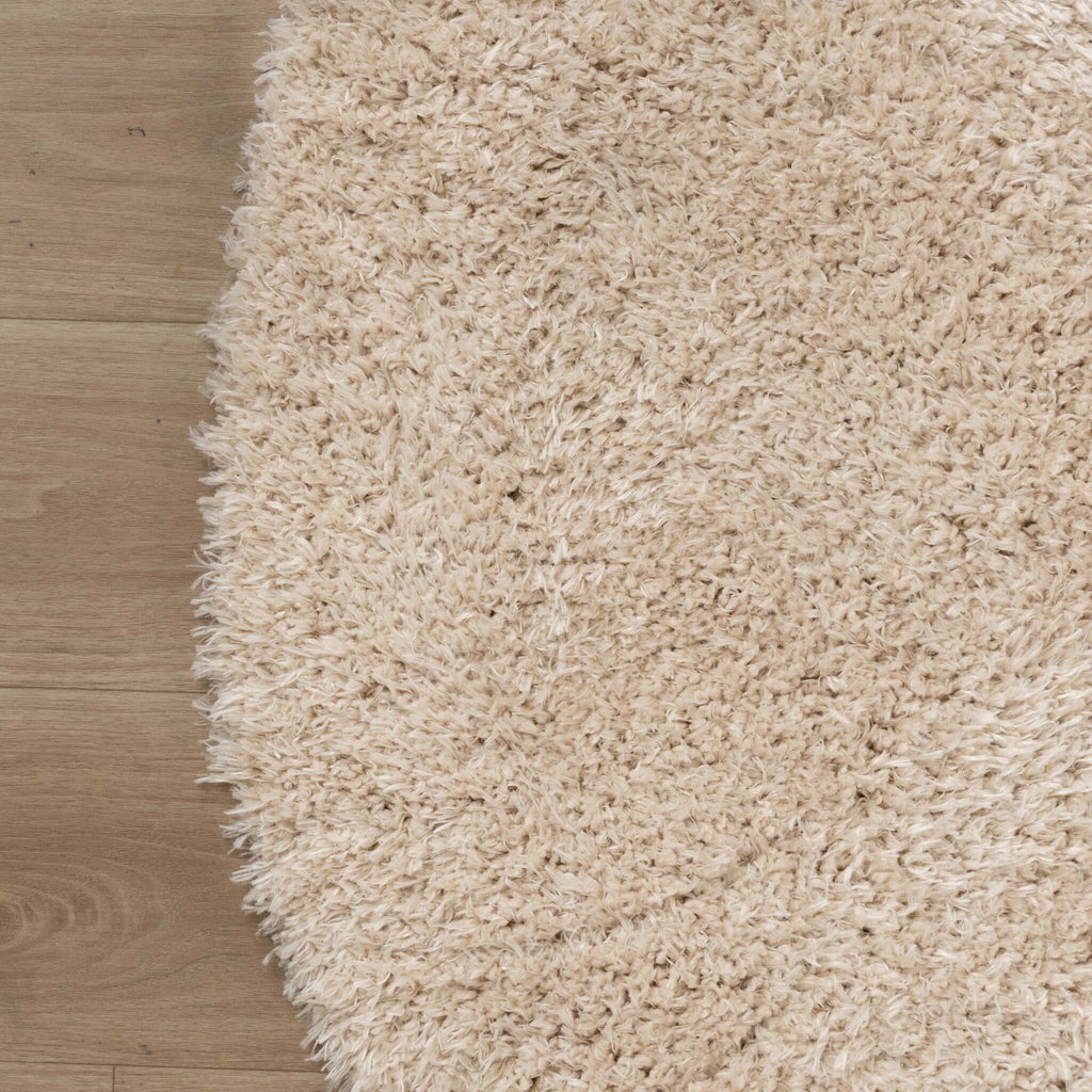 Round Shaggy Rug - Blaze Beige