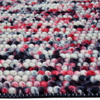 Wool Bobble Floor Rug - Madeleine Red