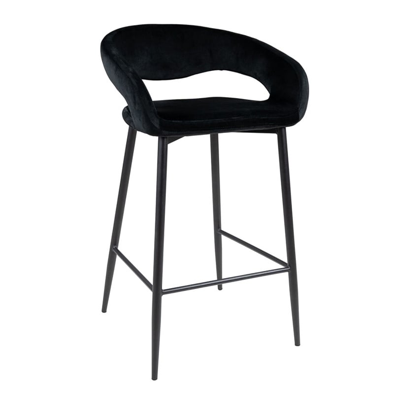 Bar stool - Lenn Velvet Black