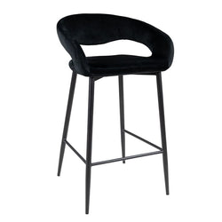 Bar stool - Lenn Velvet Black