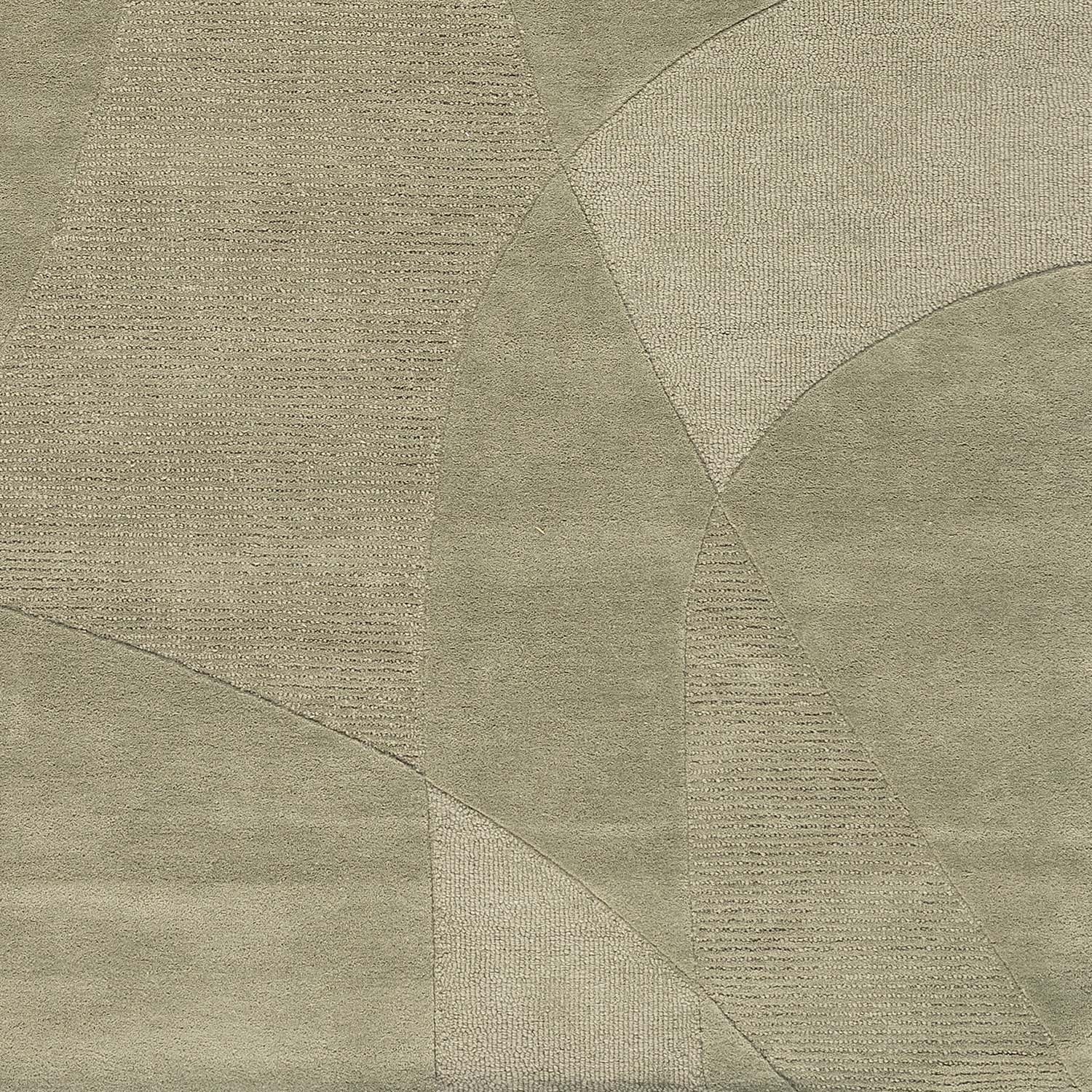 Modern wool floor rug - Fusion Green 730