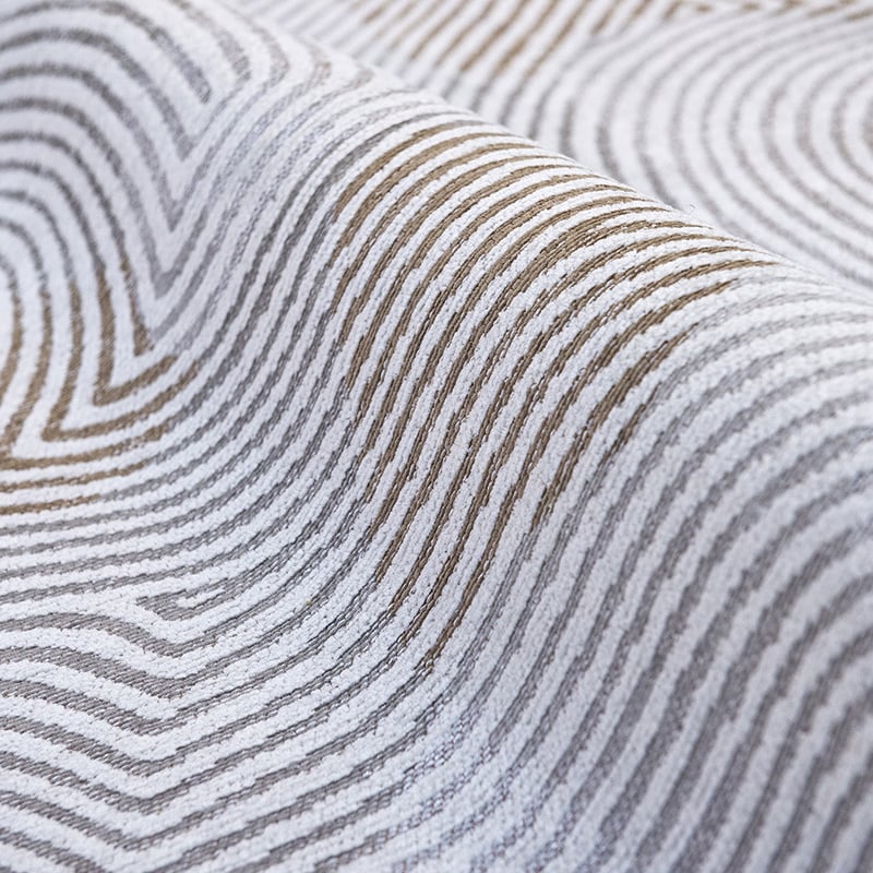 Round modern floor rug - Meditation Coral 9228 White
