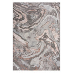 Marble Floor Rug - Erio Marbled Grey/Pink