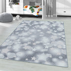 Children's floor rug - Pleun Stars Grey