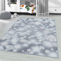 Children's floor rug - Pleun Stars Grey