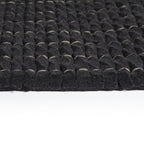 Wool floor rug - Louise Black