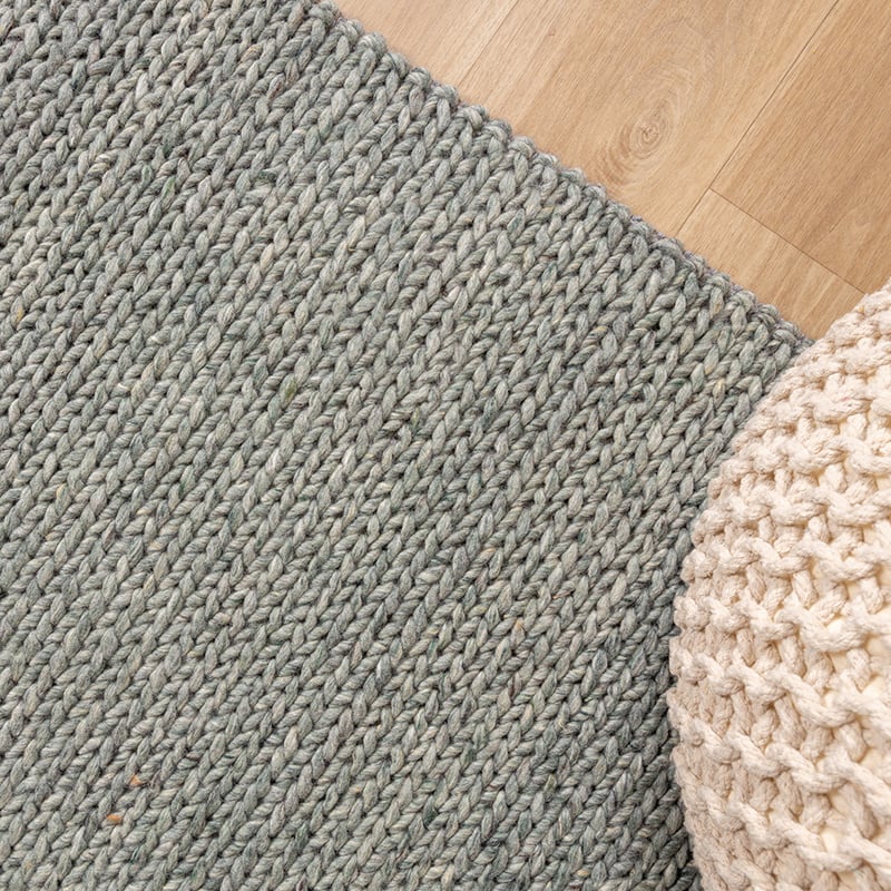 Wool Rug - Twist Green