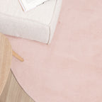 Round Washable Rug - Vivid Pink