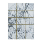 Modern floor rug - Marble Box Grey/Gold