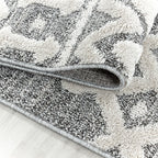 Scandinavian Floor Rug - Pitea Knot Grey/Cream